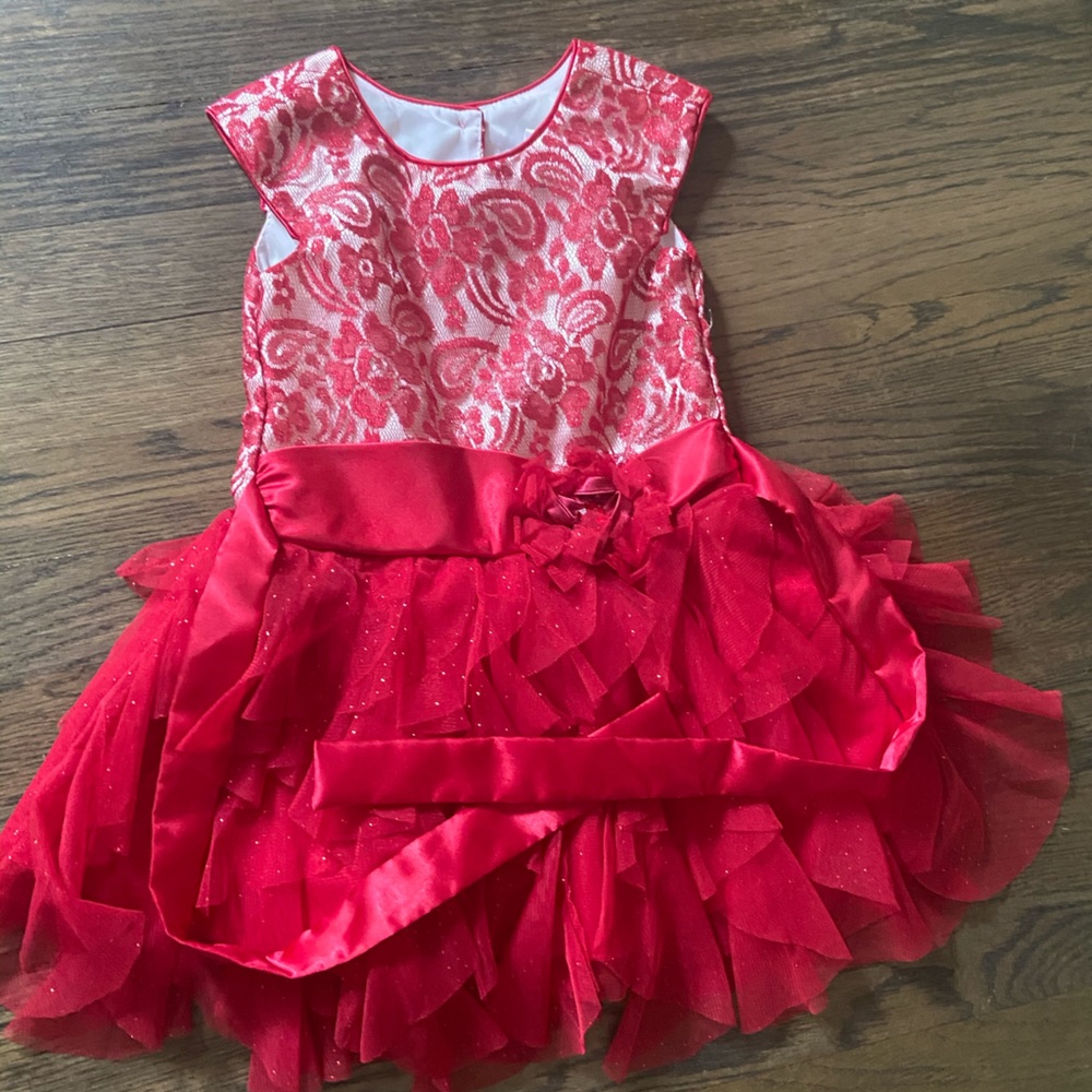 Girls red dress 2T